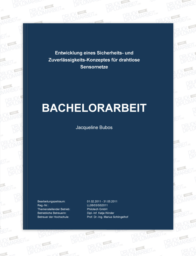 Bachelorarbeit als Hardcover-Bindung von Jacqueline Bubos.